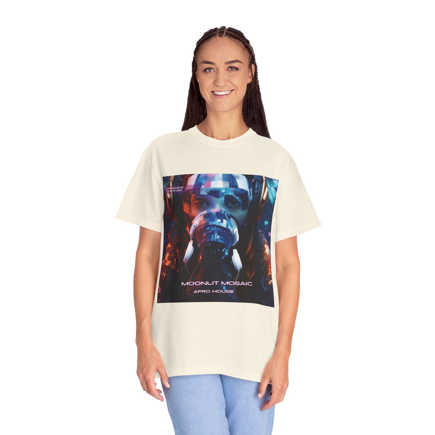 Moonlit Mosaic Unisex T-shirt by Cx3 Studio