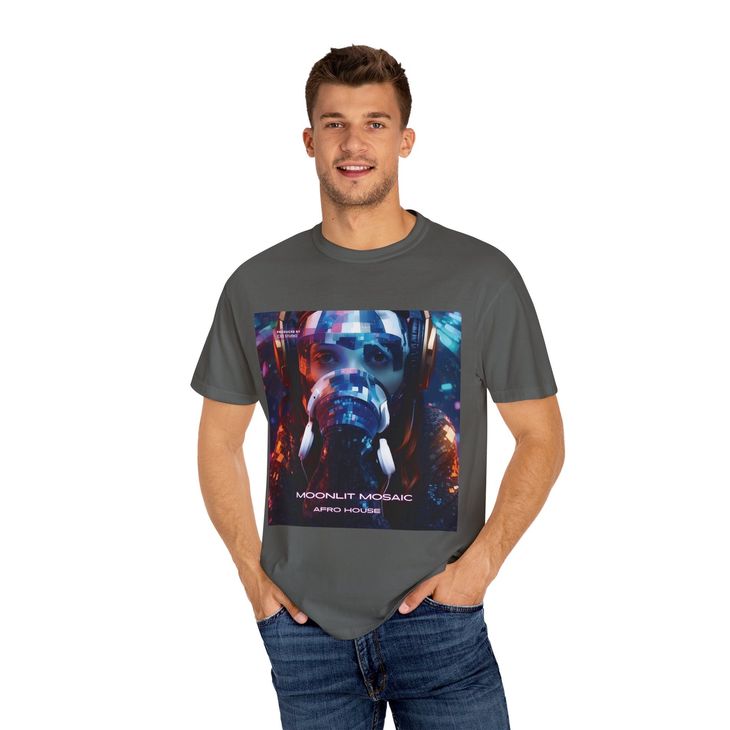 Moonlit Mosaic Unisex T-shirt by Cx3 Studio