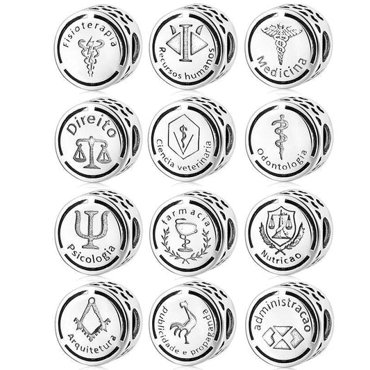 Symbol of Twelve occupational signs charm Beads - Charmadise