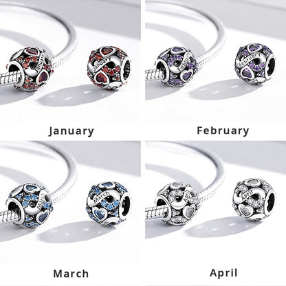 Infinite Love January Birthstone Bead Charm - Charmadise