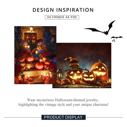 Witch Halloween Pumpkin Stud Earrings