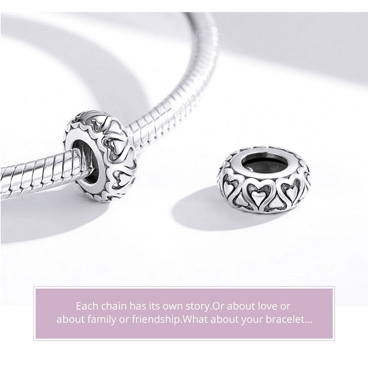 Sterling Silver Lace Heart Spacer