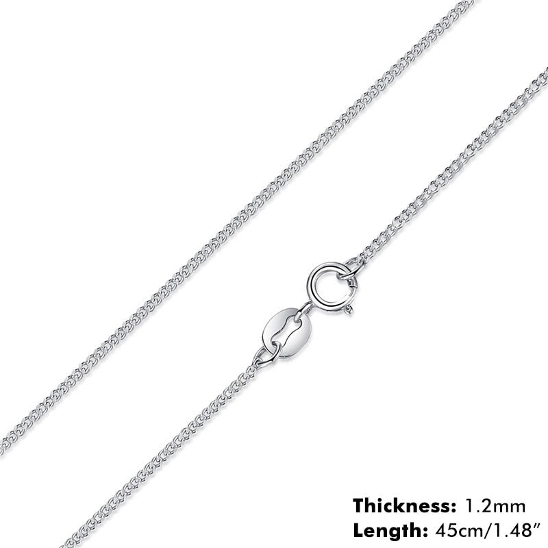 Classic Basic Chain 100% 925 Sterling Silver Lobster Clasp - Charmadise