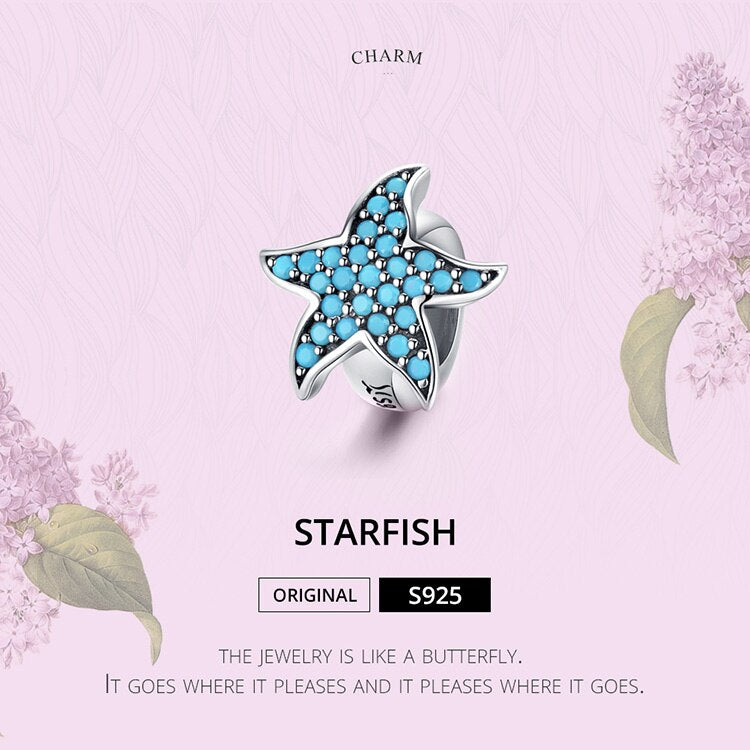 Blue Starfish Stopper Charm - Charmadise