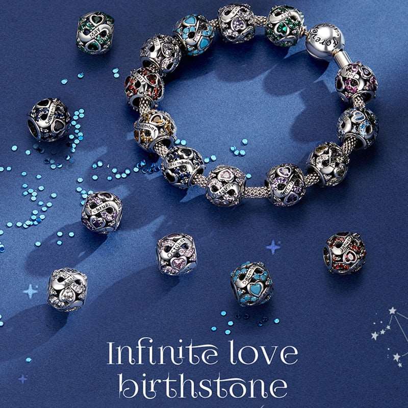 Infinite Love October Birthstone Bead Charm - Charmadise