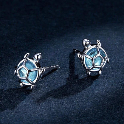 Ocean Blue Turtles Stud Earrings - Charmadise