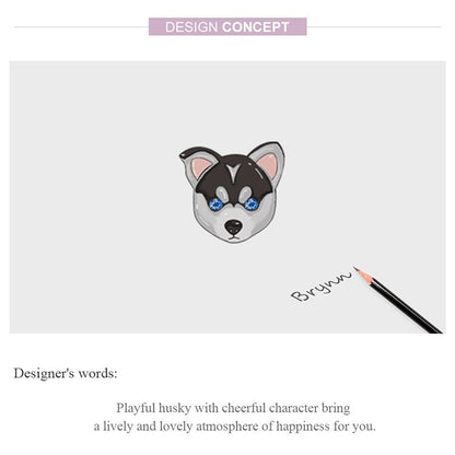 Playful Husky Dog Beads Charm