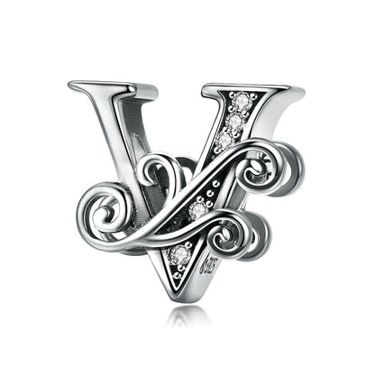 Sterling Silver Letter Vintage A to Z 26 Letter Charms - Charmadise