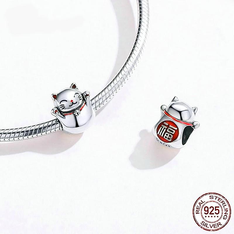 Lucky Guardian Maneki Neko Metal Beads