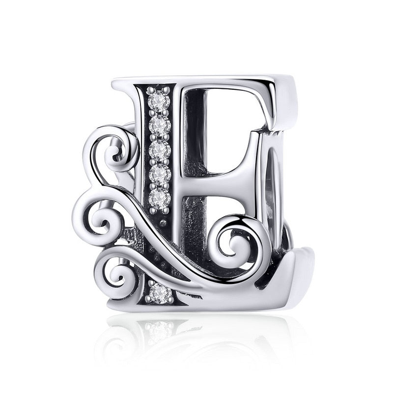 Sterling Silver Letter Vintage A to Z 26 Letter Charms - Charmadise