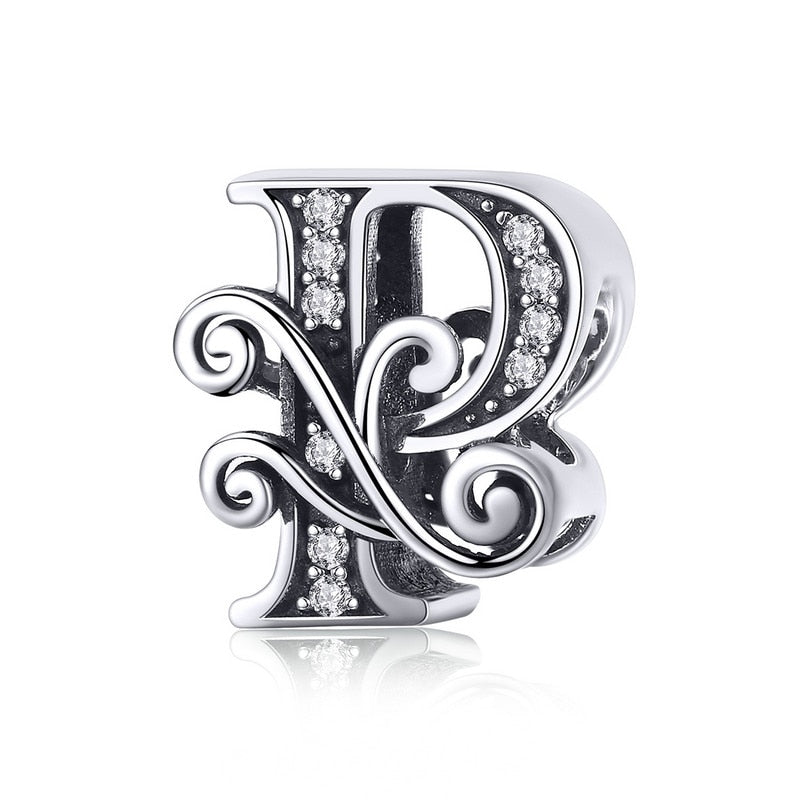 Sterling Silver Letter Vintage A to Z 26 Letter Charms - Charmadise