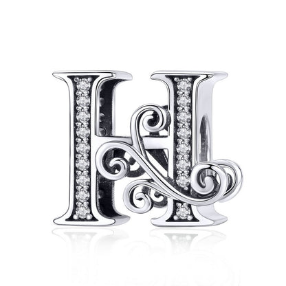 Sterling Silver Letter Vintage A to Z 26 Letter Charms - Charmadise