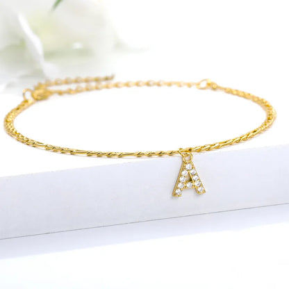 Minimalist A-Z Initial Letter Anklets