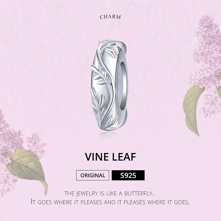 Elegant Vine Leaf Stopper Charm - Charmadise