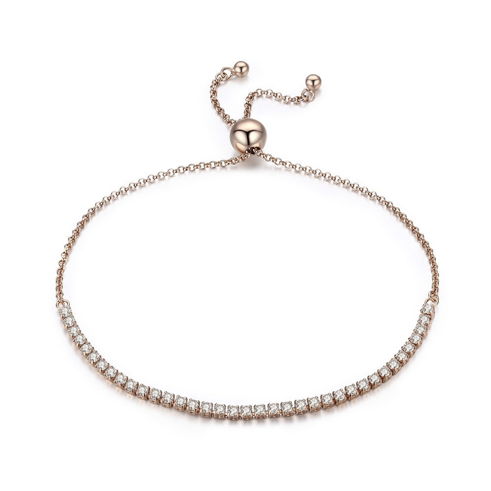 14K Gold Plated CZ Classic Tennis Bracelet (Gold | Sliver | Rose Gold)