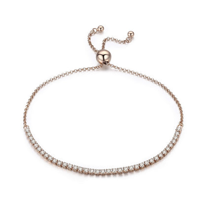 14K Gold Plated CZ Classic Tennis Bracelet (Gold | Sliver | Rose Gold)