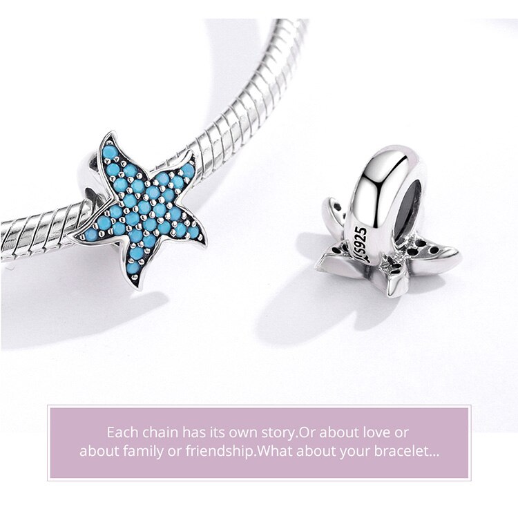 Blue Starfish Stopper Charm - Charmadise