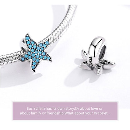 Blue Starfish Stopper Charm - Charmadise