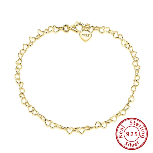 Gold Heart Chain Anklets