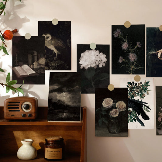 50pcs/pack Dark Academia Vintage Wall Collage Kit | Dark Academia Decor