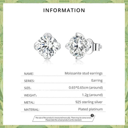 Dazzling Moissanite Stud Earrings (0.5CT | 1.0CT) - Charmadise