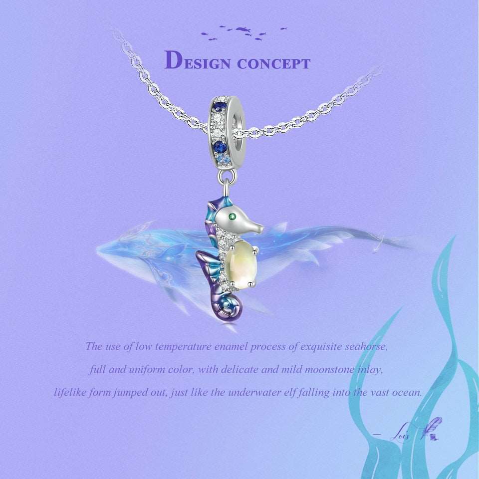 Dreamy Ocean Seahorse Charm Pendant - Charmadise