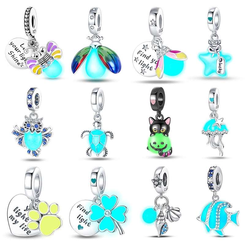 Angel Fish Luminous Charm Beads (Glows in the dark) - Charmadise