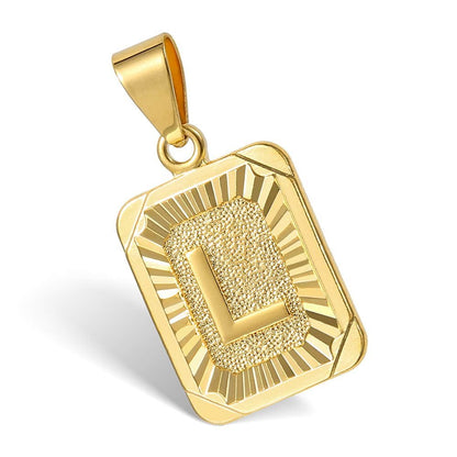 26 Letters Initial Pendant Gold Color Necklace