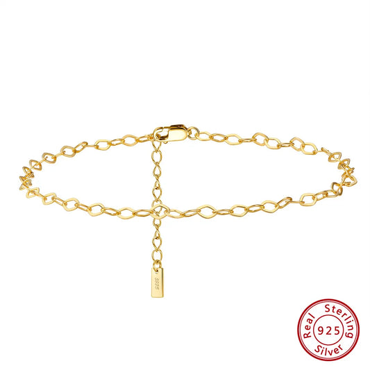 Rhombus Chain Anklets Gold