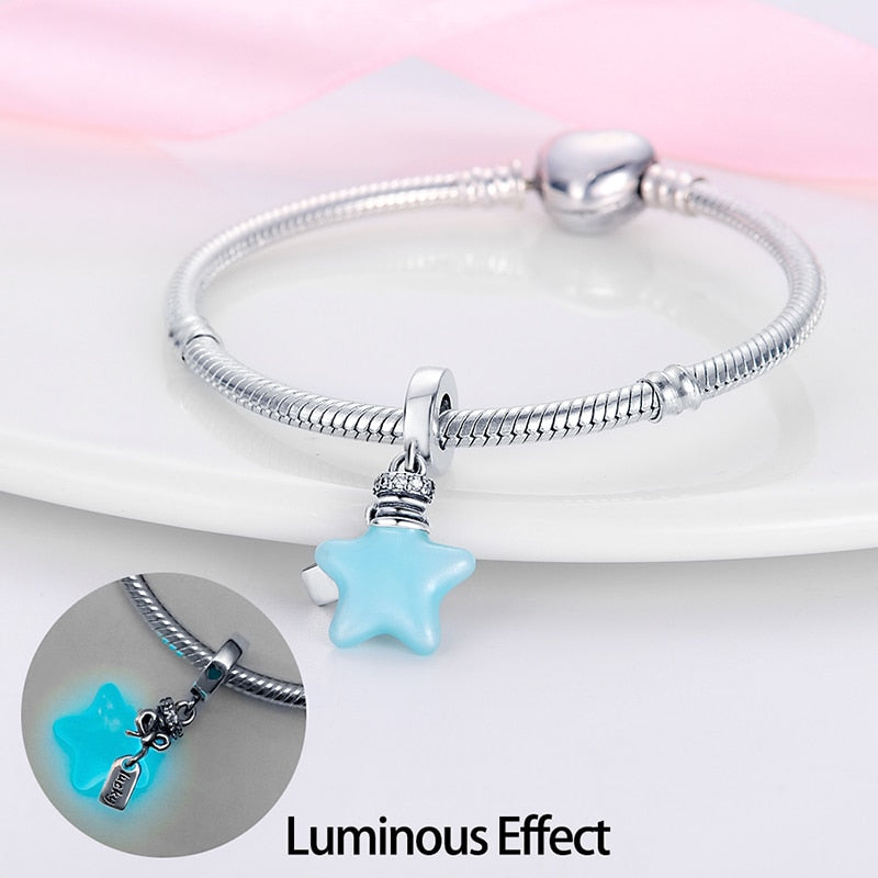 Lucky Star Luminous Charm Beads (Glows in the dark) - Charmadise