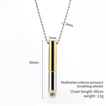 Stainless Steel Anxiety Breathing Necklace (Mindfulness Breathing Necklace)