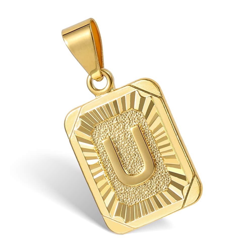 26 Letters Initial Pendant Gold Color Necklace