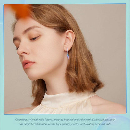 Dreamy Gradual Blue Conch Earrings - Charmadise