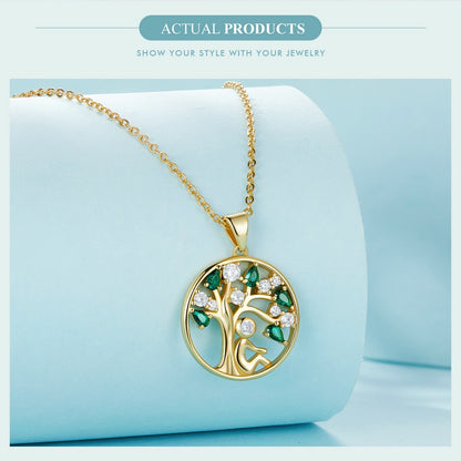 Tree of Life Necklace (14K Gold Plated, Sterling Silver)