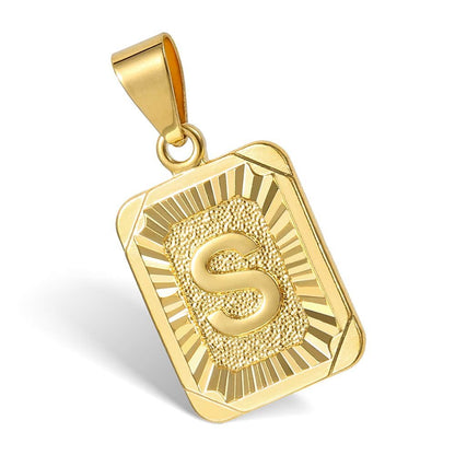 26 Letters Initial Pendant Gold Color Necklace