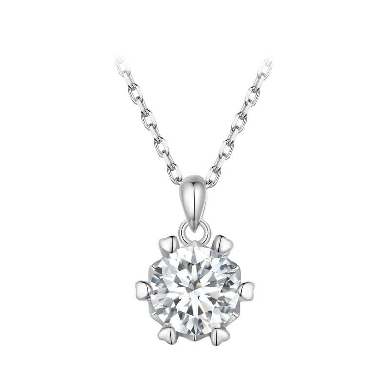 1 Carat Moissanite Pendant with Sterling Sliver Necklace (Silver | Gold | Rose Gold) - Charmadise