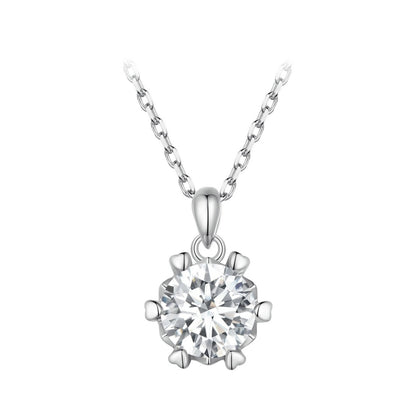 1 Carat Moissanite Pendant with Sterling Sliver Necklace (Silver | Gold | Rose Gold) - Charmadise