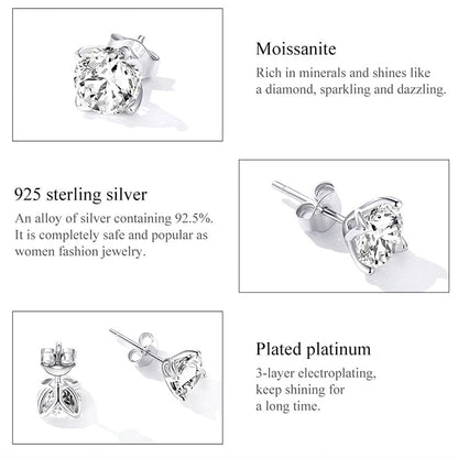 Dazzling Moissanite Stud Earrings (0.5CT | 1.0CT) - Charmadise