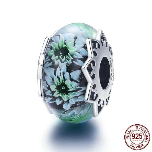 Chrysanthemum Flower European Glass Beads - Charmadise