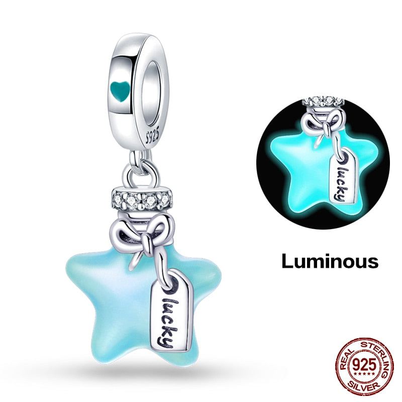 Lucky Star Luminous Charm Beads (Glows in the dark) - Charmadise