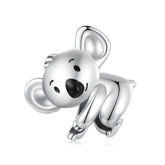 Silver Koala Charm Beads