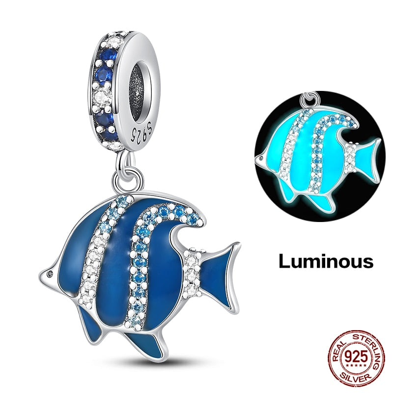 Angel Fish Luminous Charm Beads (Glows in the dark) - Charmadise