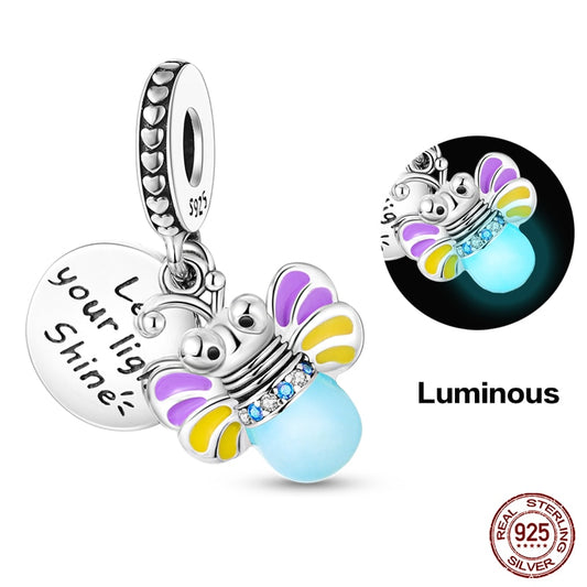 Honey Bee Luminous Charm Beads (Glows in the dark) - Charmadise