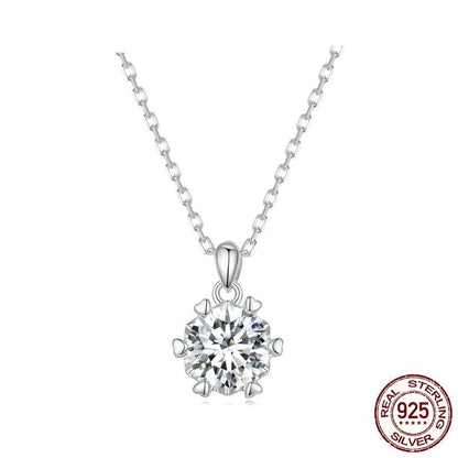 1 Carat Moissanite Pendant with Sterling Sliver Necklace (Silver | Gold | Rose Gold) - Charmadise