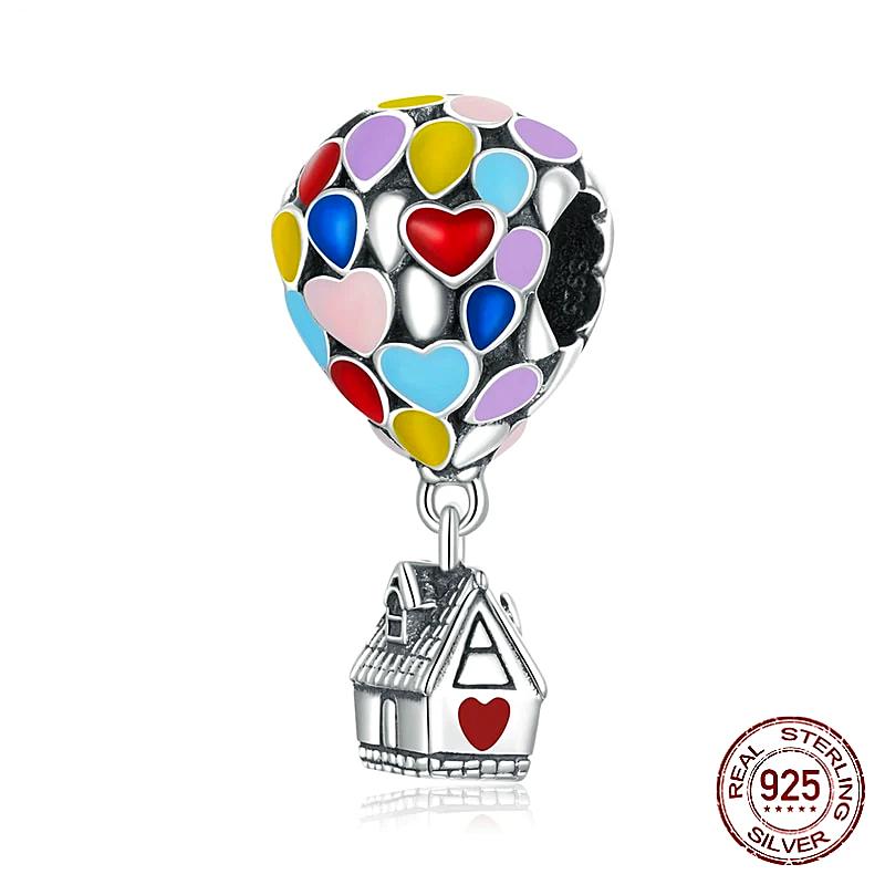 Enamel Colorful Hot Air Balloon Pendant Charm