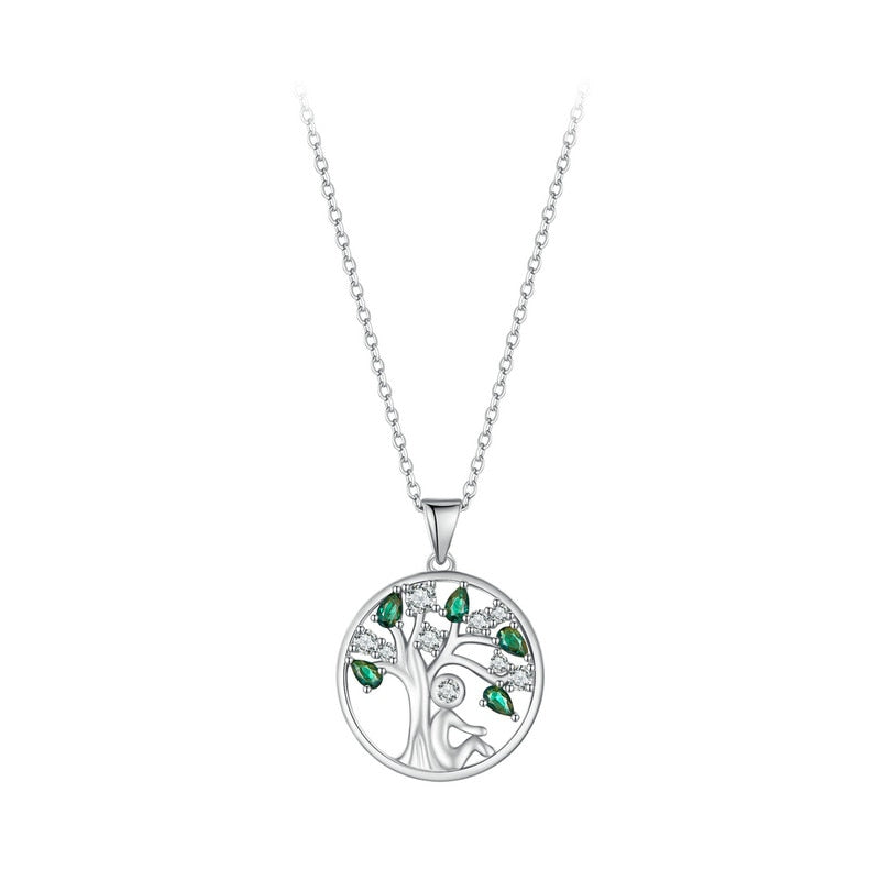 Tree of Life Necklace (Plated Platinum, Sterling Silver)