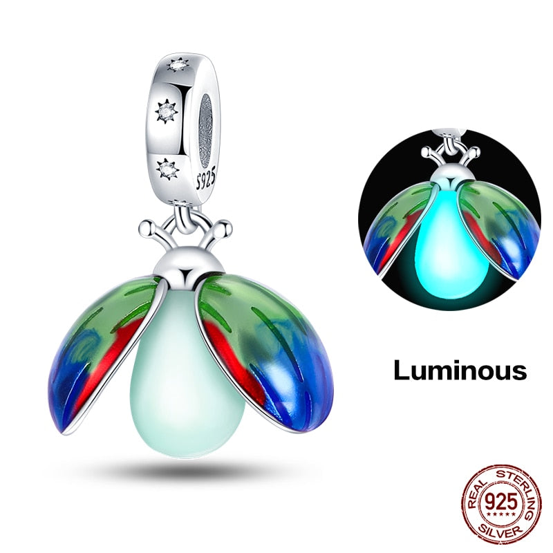 Cheerful Ladybird Luminous Charm Beads (Glows in the dark) - Charmadise