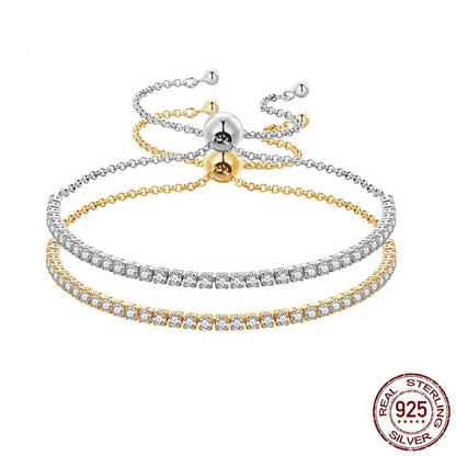 14K Gold Plated CZ Classic Tennis Bracelet (Gold | Sliver | Rose Gold)