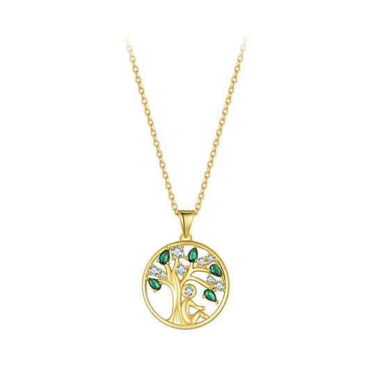 Tree of Life Necklace (14K Gold Plated, Sterling Silver)