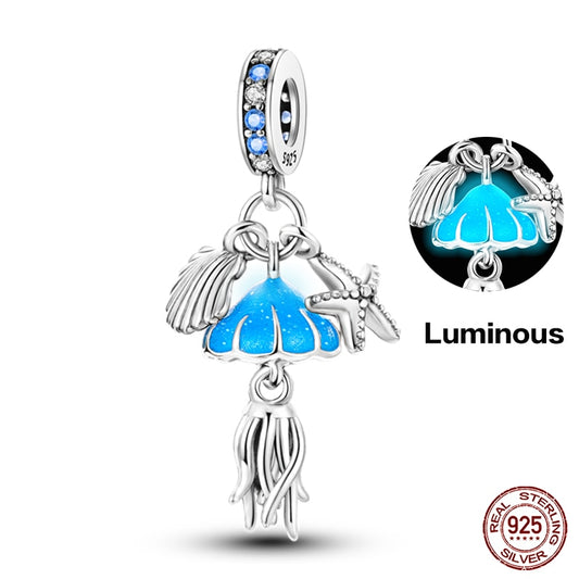 Squid Luminous Charm Beads (Glows in the dark) - Charmadise